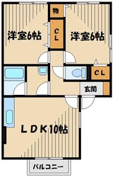 リーベンスB棟の物件間取画像